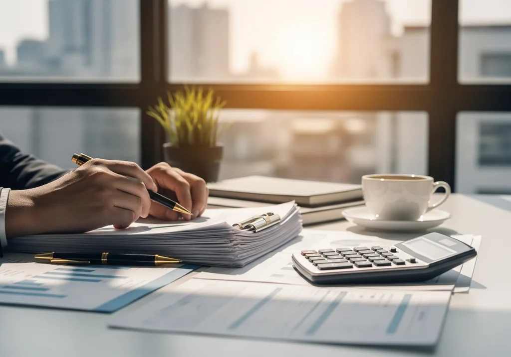 bureau professionnel documents financiers