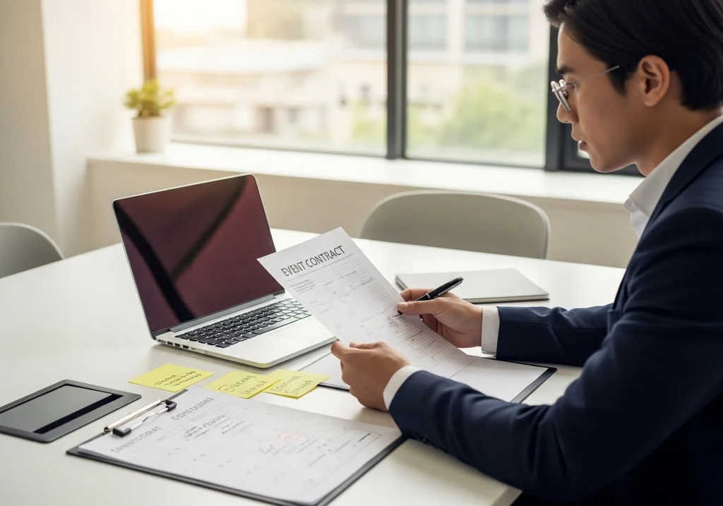 planificateur événements contrat