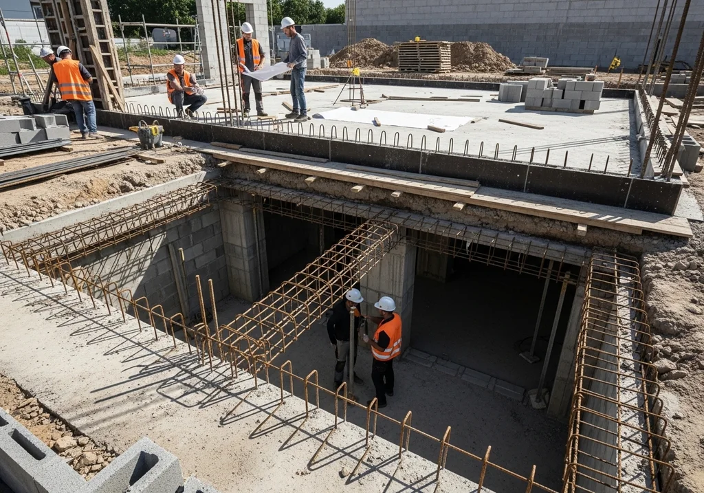 chantier maison vide sanitaire