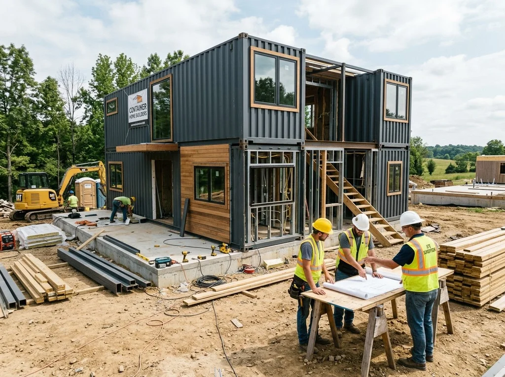 construction site maison container