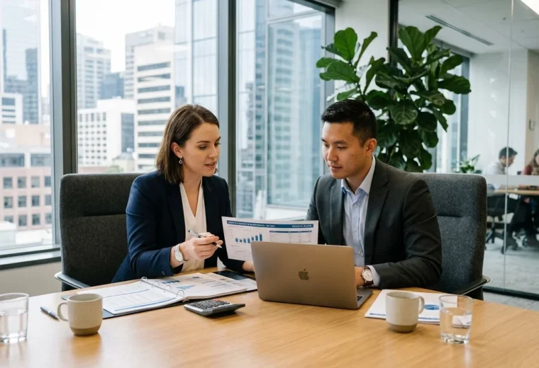 couple professionnel bureau