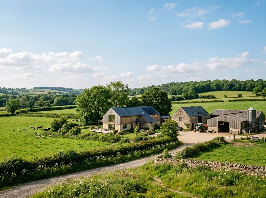 paysage rural ferme sustainable